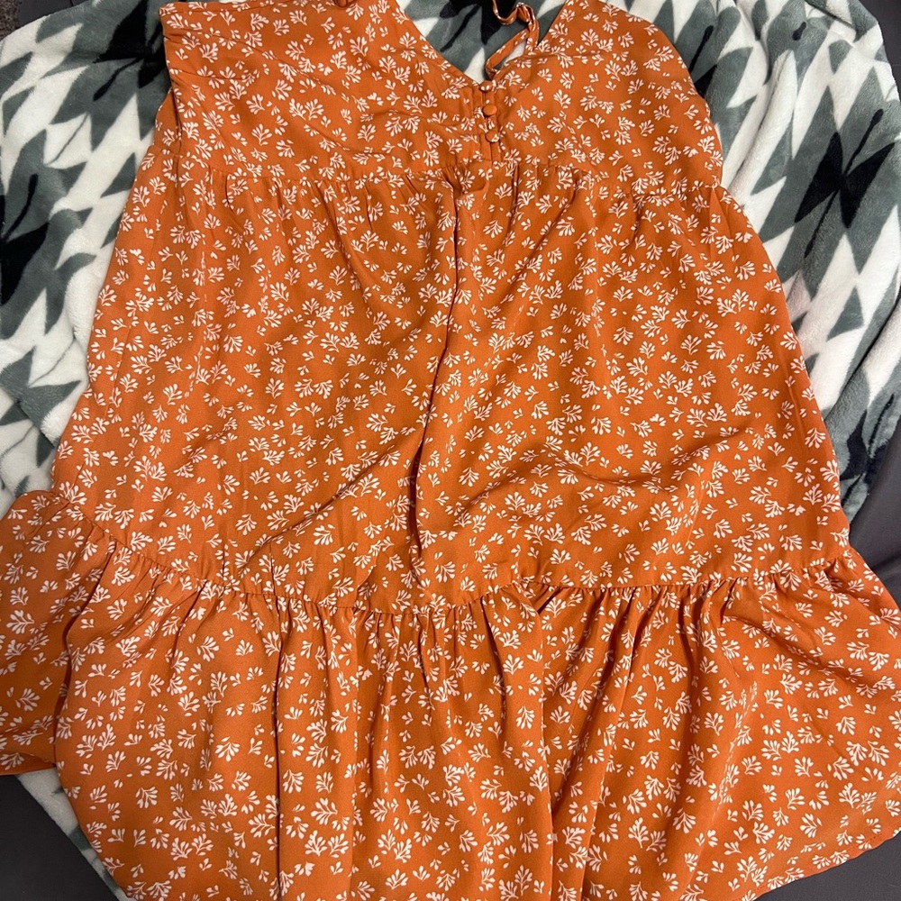 Floral Orange Skirt